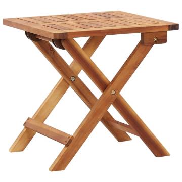 Folding Garden Coffee Table - Solid Acacia Wood 40x40 cm