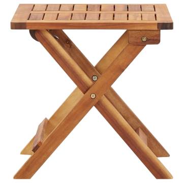 Folding Garden Coffee Table - Solid Acacia Wood 40x40 cm