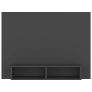 Stylish Grey Wall TV Cabinet - 120x23.5x90 cm | HiPoMarket