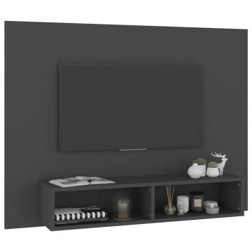 Stylish Grey Wall TV Cabinet - 120x23.5x90 cm | HiPoMarket