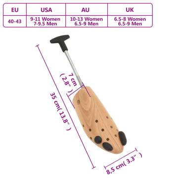 Shoe Stretcher EU 40-43 - Solid Wood Beech | Hipomarket