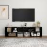 Stylish Black TV Cabinet - Engineered Wood - 149x30x52 cm