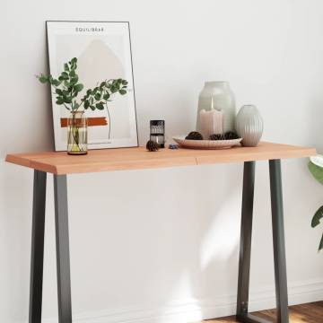 Light Brown Solid Wood Table Top - 120x50cm Live Edge