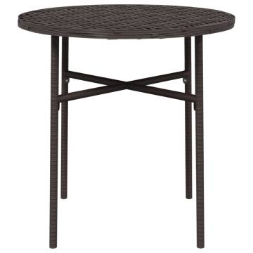 Brown Tea Table 45 cm | Durable Outdoor Poly Rattan