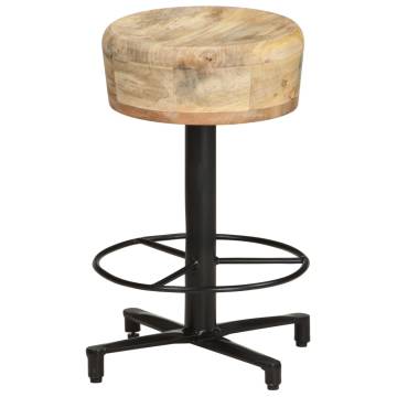 Bar Stools 2 pcs 52 cm Solid Mango Wood - Stylish & Unique