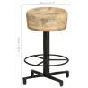 Bar Stools 2 pcs 52 cm Solid Mango Wood - Stylish & Unique