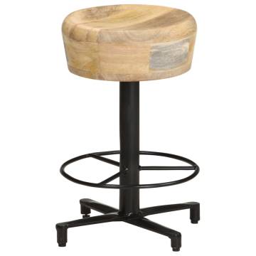 Bar Stools 2 pcs 52 cm Solid Mango Wood - Stylish & Unique