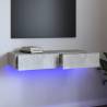 TV Cabinet with LED Lights Concrete Grey 90x35x15.5 cm Colour concrete grey Quantity in Package 1 Width 90 cm 