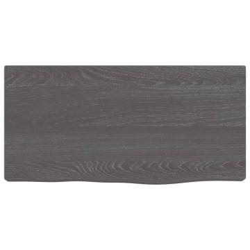 Wall Shelf Dark Brown Solid Oak 40x20x4 cm | HipoMarket