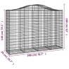 Arched Gabion Basket 200x50x140/160 cm - Premium Garden Barrier