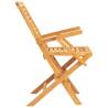 Folding Garden Chairs 2 pcs - Solid Teak Wood | HipoMarket