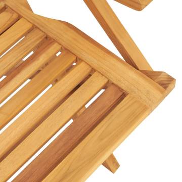 Folding Garden Chairs 2 pcs - Solid Teak Wood | HipoMarket