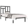 Grey Solid Wood Pine Bed Frame 90x200 cm | HipoMarket