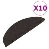 Self-Adhesive Stair Mats - 10 Pcs Black | HipoMarket