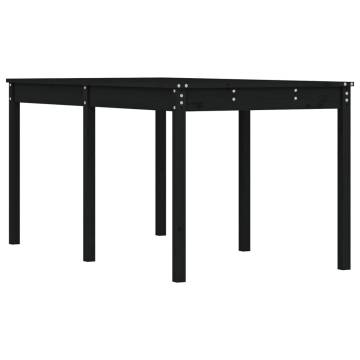 Garden Table Black 159.5x82.5x76 cm Solid Pine - HipoMarket