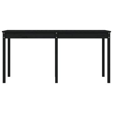 Garden Table Black 159.5x82.5x76 cm Solid Pine - HipoMarket