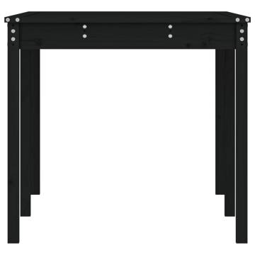 Garden Table Black 159.5x82.5x76 cm Solid Pine - HipoMarket