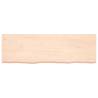 Wall Shelf 160x50 cm - Untreated Solid Oak Wood - Rustic Style