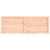 Wall Shelf 160x50 cm - Untreated Solid Oak Wood - Rustic Style