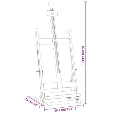 Table Easel 29.5x33x80 cm - Solid Wood Pine | Hipo Market