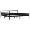 Modern Black Solid Wood Bed Frame 200x200 cm | HipoMarket