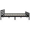 Modern Black Solid Wood Bed Frame 200x200 cm | HipoMarket