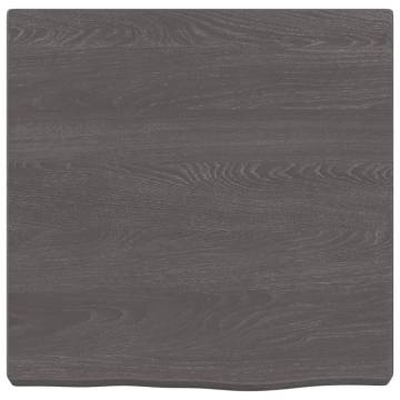 Dark Brown Solid Wood Bathroom Countertop | 40x40 cm