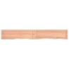 Wall Shelf Light Brown Solid Oak - Rustic Storage Solution