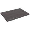 Dark Brown Solid Wood Bathroom Countertop - 80x60 cm