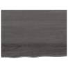 Dark Brown Solid Wood Bathroom Countertop - 80x60 cm