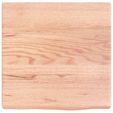 Light Brown Solid Wood Bathroom Countertop | 40x40 cm