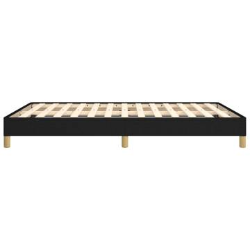 Black Fabric Double Bed Frame 135x190 cm | HipoMarket