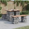 Garden Bench Gabion Design 100x70x72 cm Solid Wood Douglas Colour natural douglas Size 70 x 100 x 72 cm Quantity in Package 1 Number of 