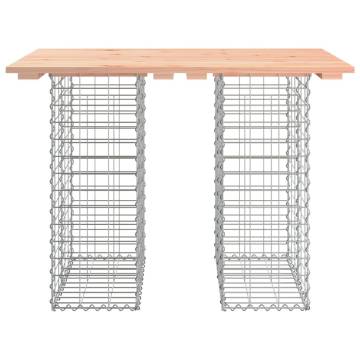 Garden Bench Gabion Design | Solid Wood Douglas - 100x70 cm