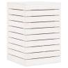 Laundry Basket White 44x44x66 cm - Solid Pine Wood