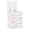 Laundry Basket White 44x44x66 cm - Solid Pine Wood