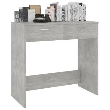 Concrete Grey Desk 80x40x75 cm | Modern Engineered Wood