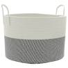 Storage Basket Grey & White Ø51x33 cm - Stylish & Practical