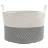 Storage Basket Grey & White Ø51x33 cm - Stylish & Practical