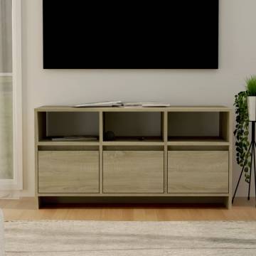 Stylish TV Cabinet Sonoma Oak - 102x37.5x52.5 cm Engineered Wood