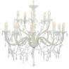 Elegant 2-Layer White Chandelier | 15 x E14 Bulbs