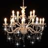 Elegant 2-Layer White Chandelier | 15 x E14 Bulbs