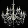 Elegant 2-Layer White Chandelier | 15 x E14 Bulbs