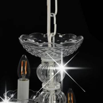 Elegant 2-Layer White Chandelier | 15 x E14 Bulbs