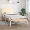 Bed Frame Solid Wood 75x190 cm Small Single Colour natural Size 75 x 190 cm 