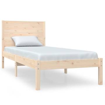 Solid Wood Bed Frame 75x190 cm Small Single - Hipomarket