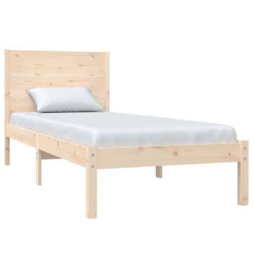 Solid Wood Bed Frame 75x190 cm Small Single - Hipomarket