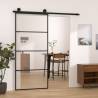 Sliding Door with Hardware Set 90x205 cm ESG Glass&Aluminium Size 90 x 205 cm Quantity in Package 1 Model 3 horizontal bars 