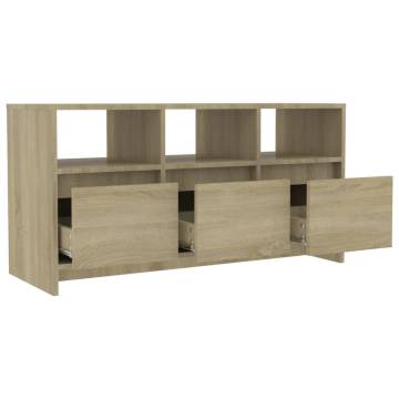 Stylish TV Cabinet Sonoma Oak - 102x37.5x52.5 cm Engineered Wood