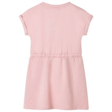 Light Pink Kids' Dress with Drawstring - Size 128